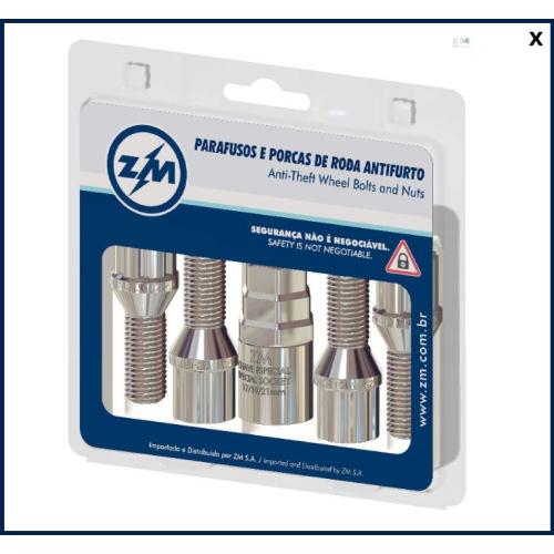 KIT TORNILLOS RUEDA SEGURIDAD 4TORNILLOS + DADO VW GOL