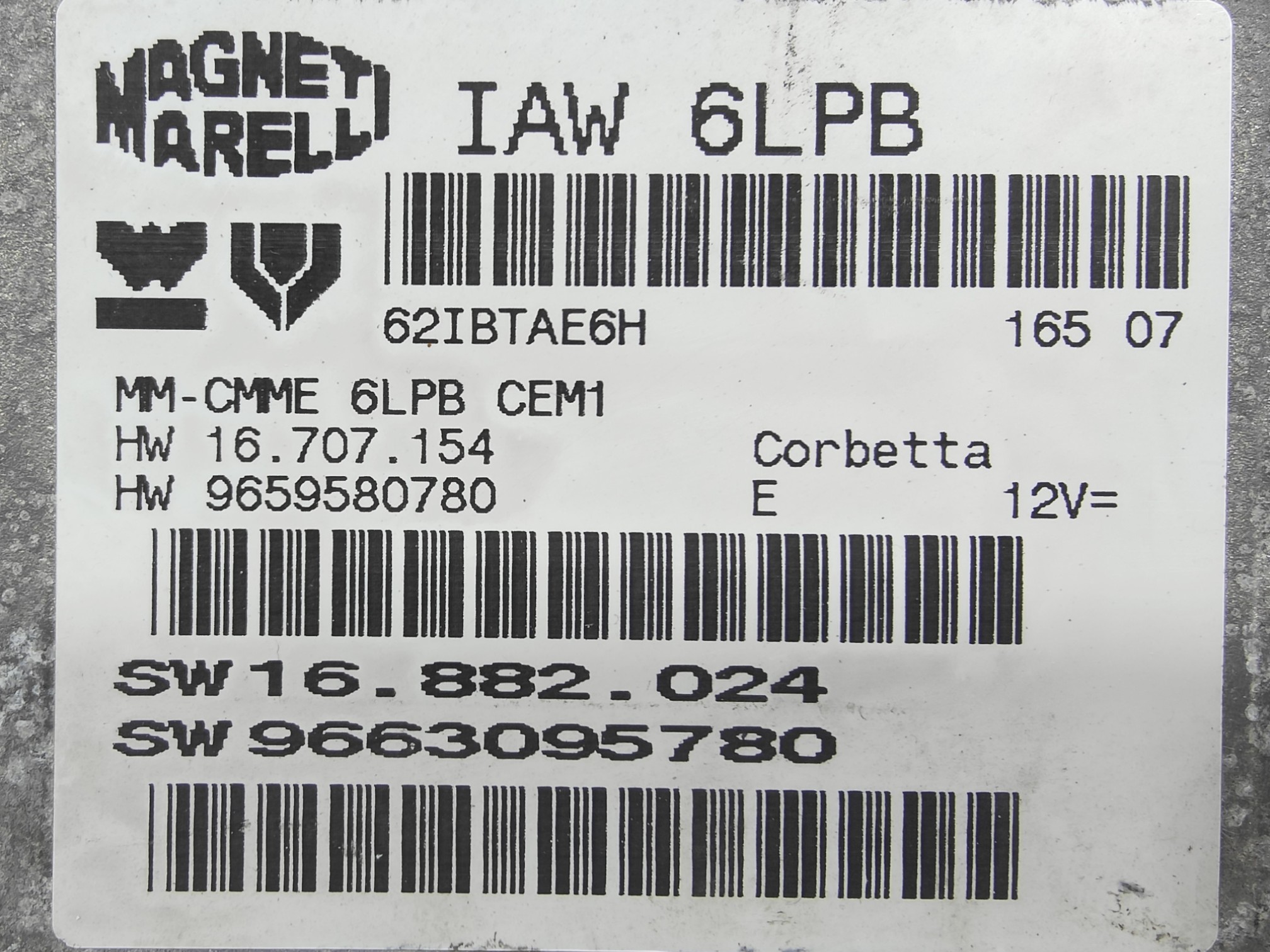 ECU de motor Peugeot 407 I 2.2i 120KW 163CV (MOTOR: 3FY) , Ref: 11065-K3C9