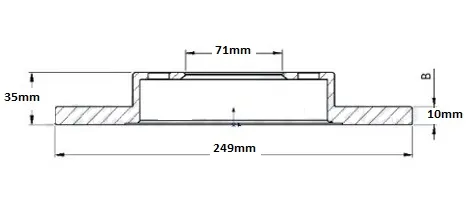 DISCO FRENO (249mm) TRA -PEUGEOT