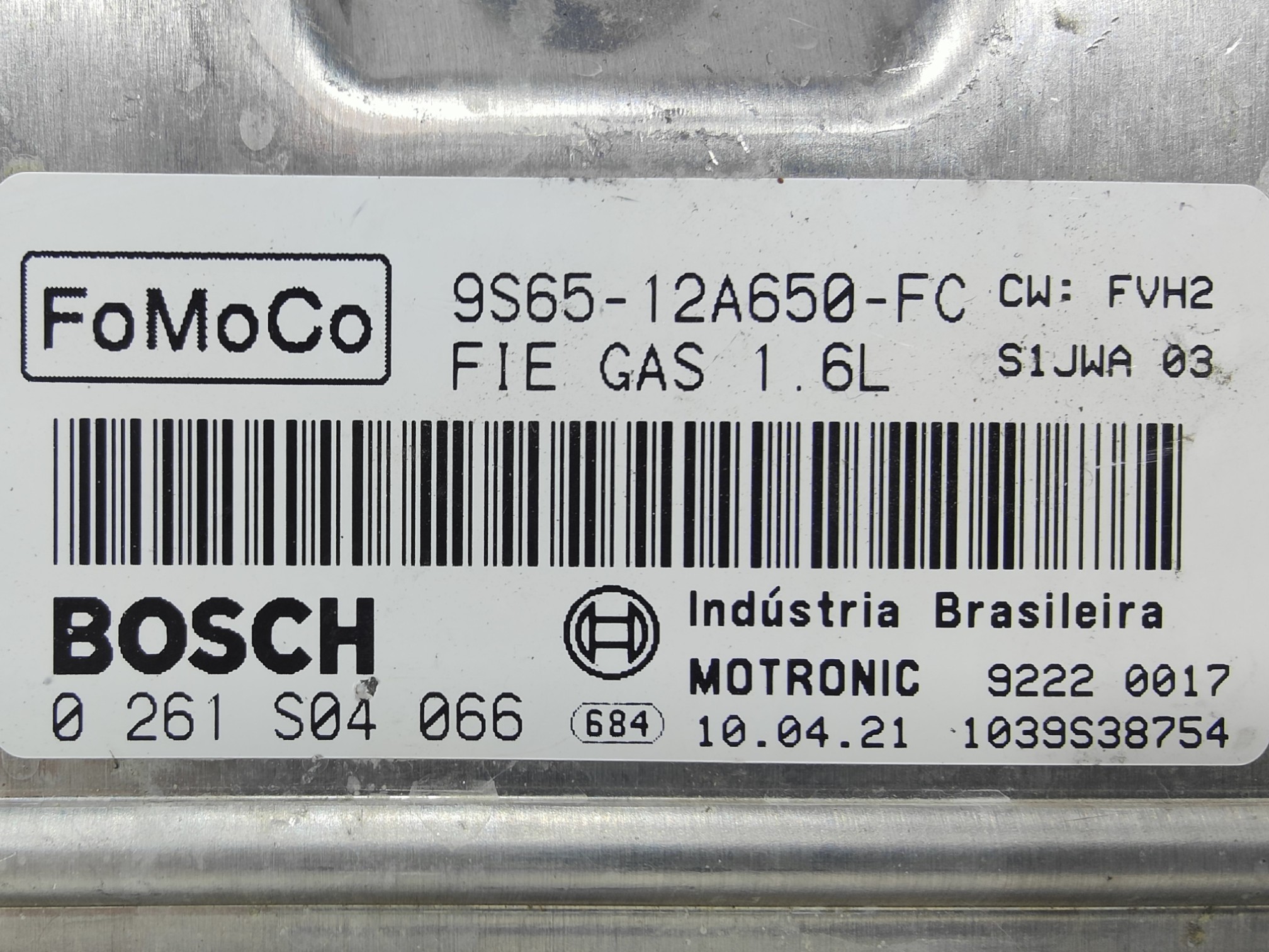 ECU de motor Ford Fiesta 2010, Ref: 11114-K3C5