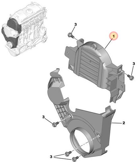 TAPA DISTRIBUCION PEUGEOT CITROEN 207 C2 C3 MOTOR TU3A SUPERIOR [ORIGINAL PSA]