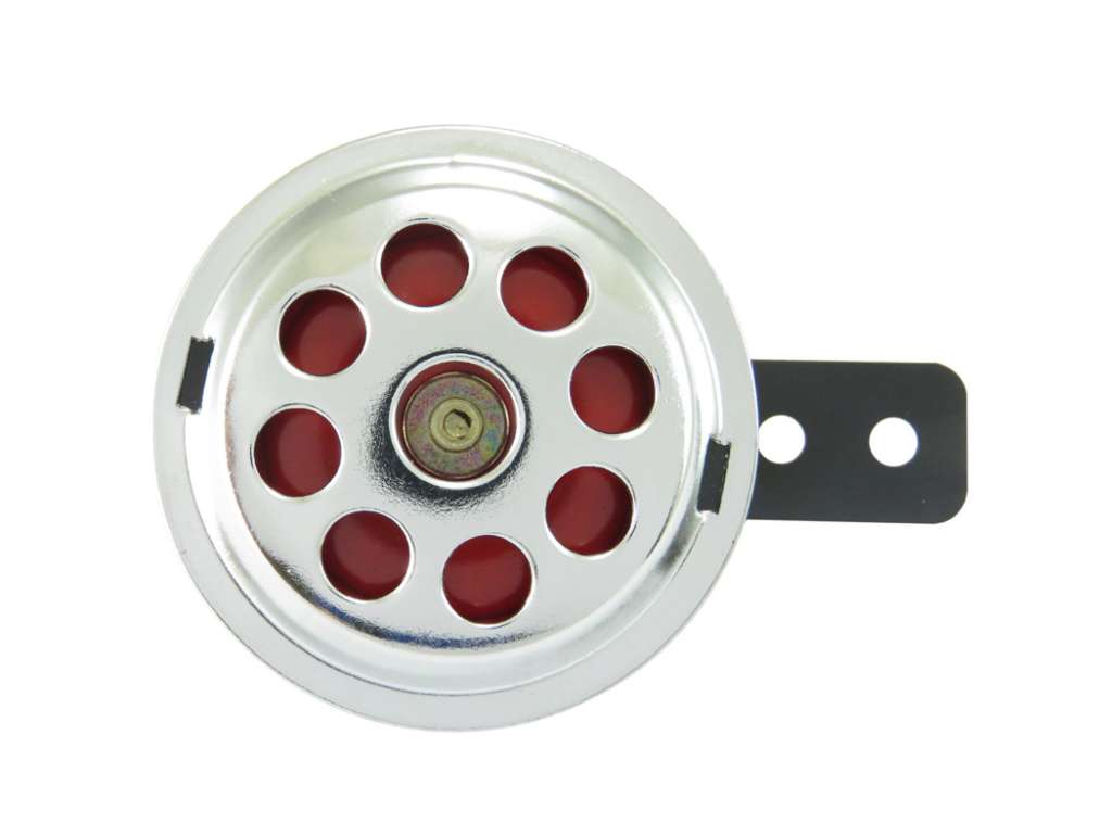 BOCINA GALLETA UNIV. 12V. 70MM MOTO 2 TERMINALALES C/U