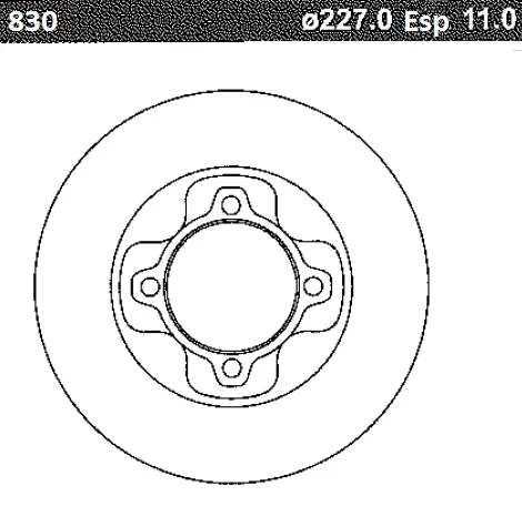 DISCO FRENO (227mm) DEL MAZDA 323 81