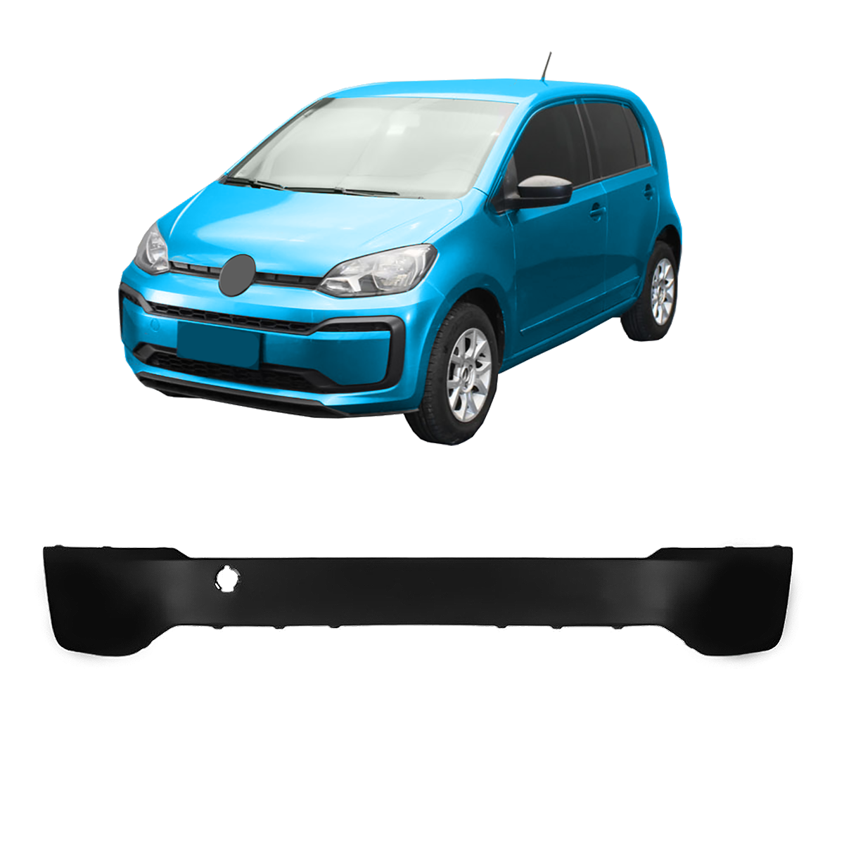 Moldura Aplique Central Paragolpe Volkswagen Up! Sin Agujero para Faro Caminero