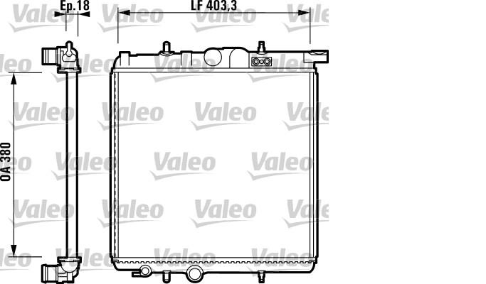 RADIADOR AGUA MOTOR PEUGEOT 206 SIN AIRE ACONDICIONADO VALEO [VALEO]