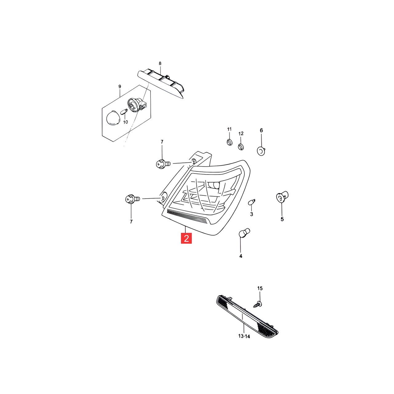 FARO TRASERO IZQ. LED -ORIGINAL