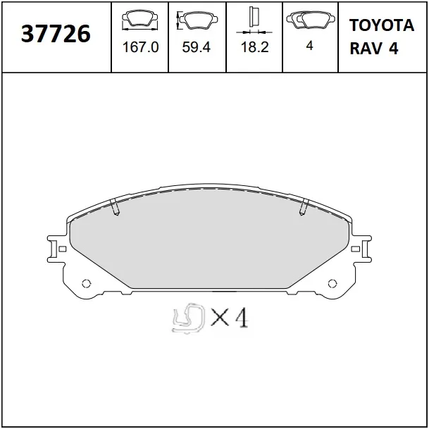 PASTILLAS DEL TOYOTA RAV4 22 BREMSI