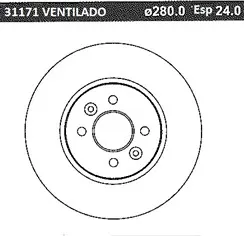 DISCO FRENO (280mm) DEL RENAULT MEGANE