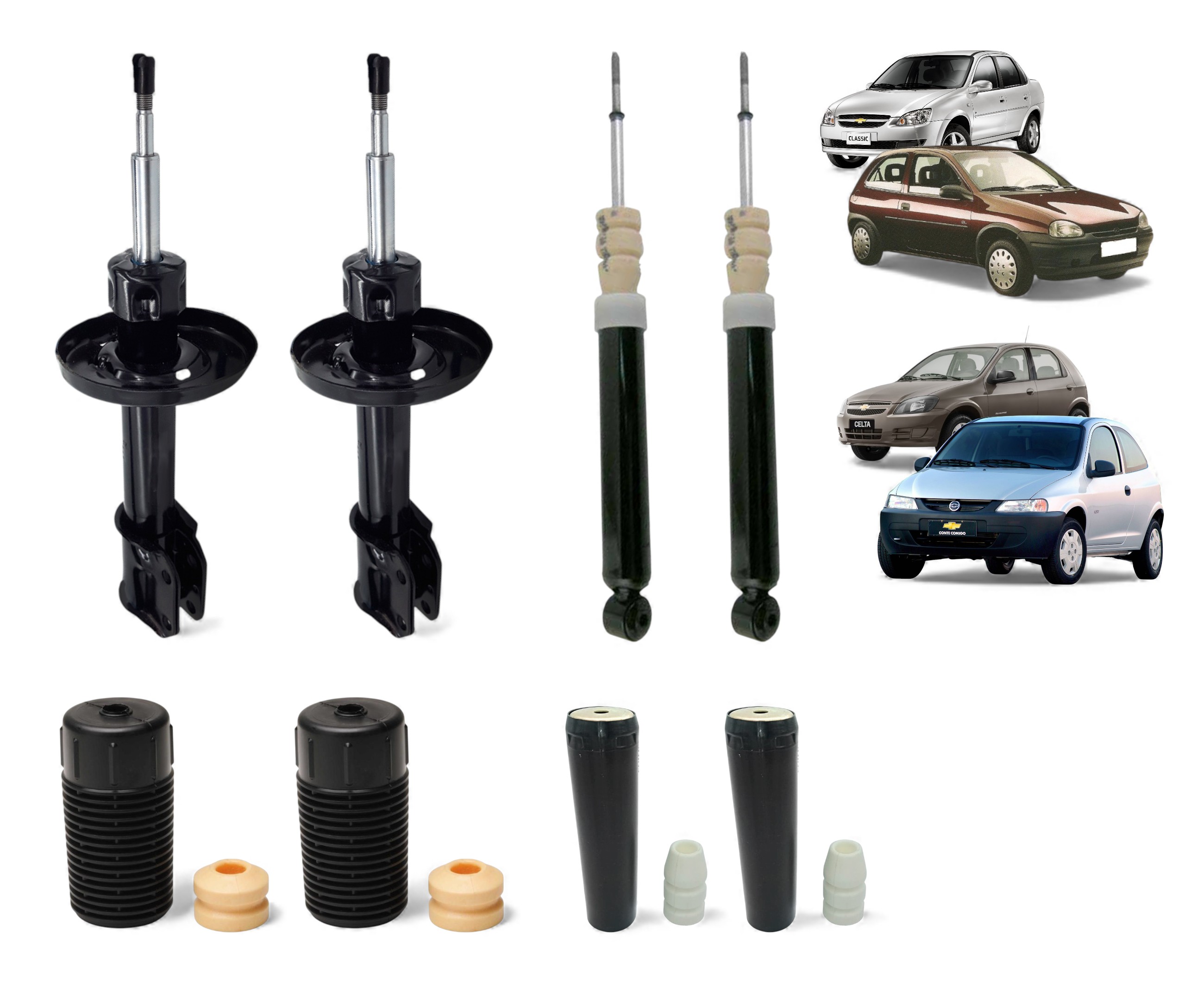 KIT AMORTIGUADORES COMPLETO CORSA - CELTA