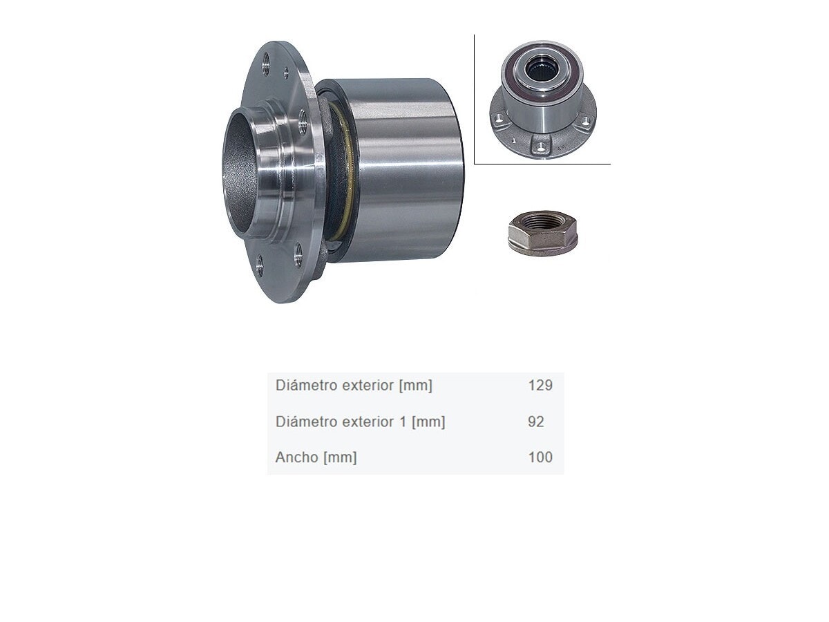 Rueda Trasera Maza Citroen Jumpy, Peug Expert 19-25