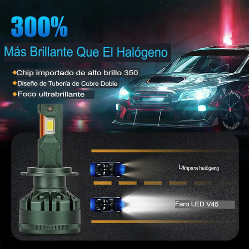 Kit Led H3 Lamparas Luces Auto Corta Larga 32.000 Lm 6000k