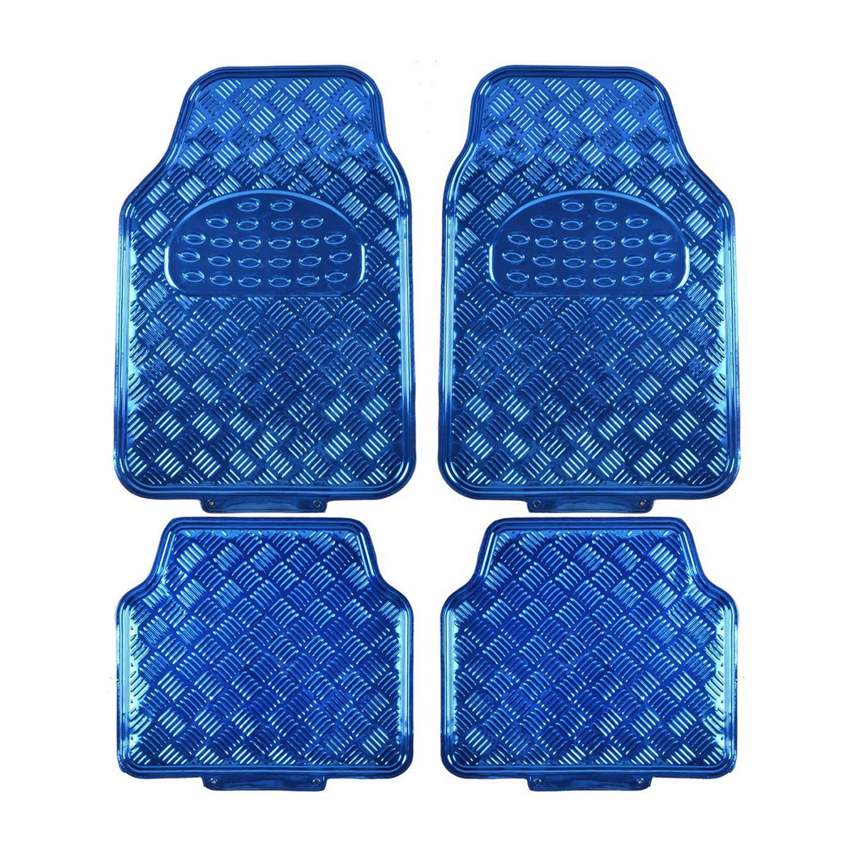 Juego Alfombras Metálicas Azul