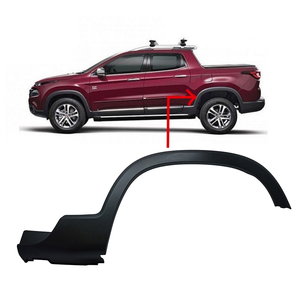 MOLDURA DE GUARDABARRO TRASERO IZQUIERDO FIAT TORO 2019 [ORIGINAL FIAT]