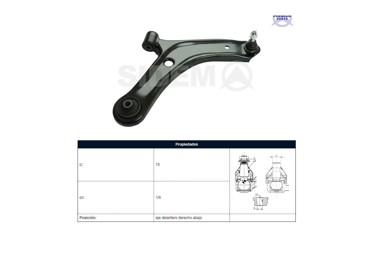 Parilla De Suspension Delantera Suzuki Vitara 16-25 Der