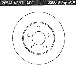 Disco de freno delantero ventilado