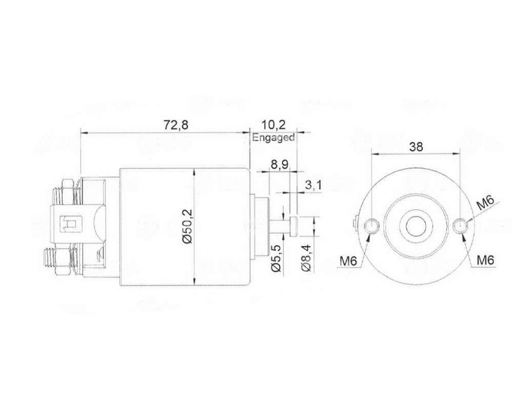SOLENOIDE VALEO GM S10 2.8D 13/.. 12V