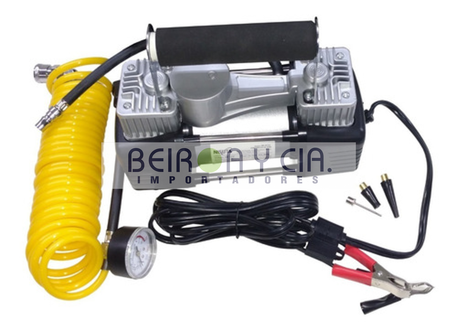 COMPRESOR DOBLE PISTON 12V C/MALETIN PLASTICO
