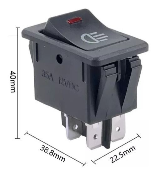 Tecla Llave Camineros 12v Luz Roja