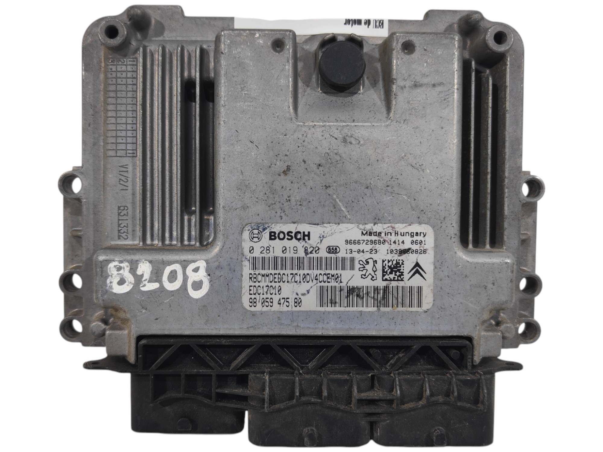 ECU de motor Peugeot 208 1.4 HDI , Ref: 8208-K3B1