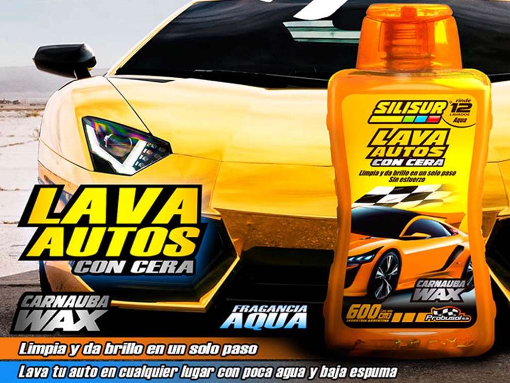 Shampoo con cera automotriz
