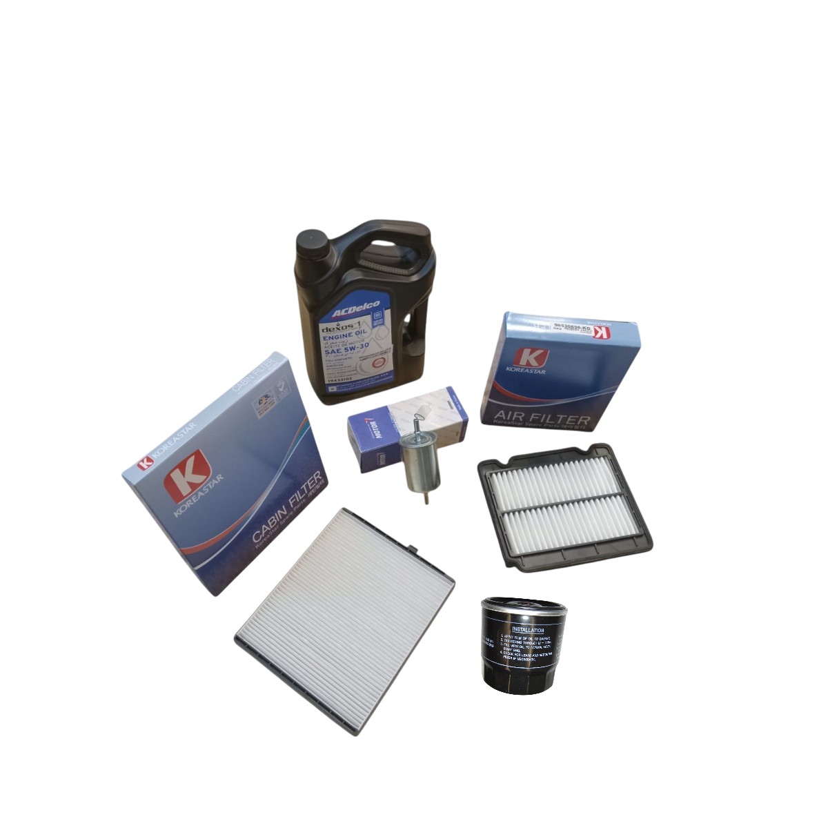 KIT LUBRICANTE Y FILTROS AVEO 1.6 16V 2007/2011