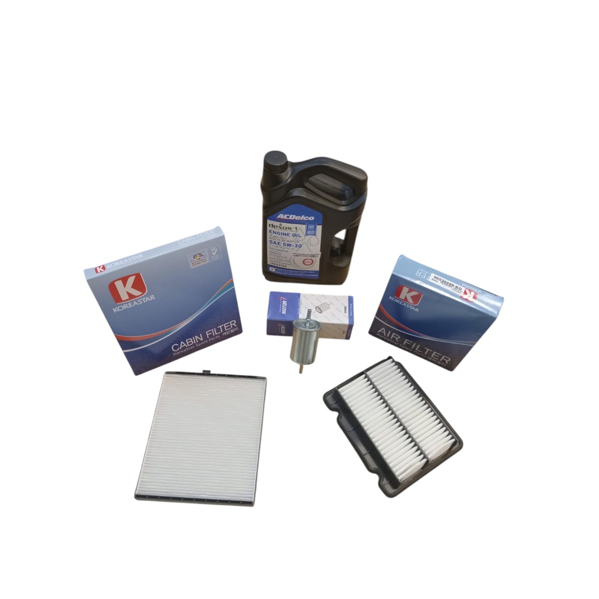KIT LUBRICANTE Y FILTROS AVEO 1.6 16V 2007/2011