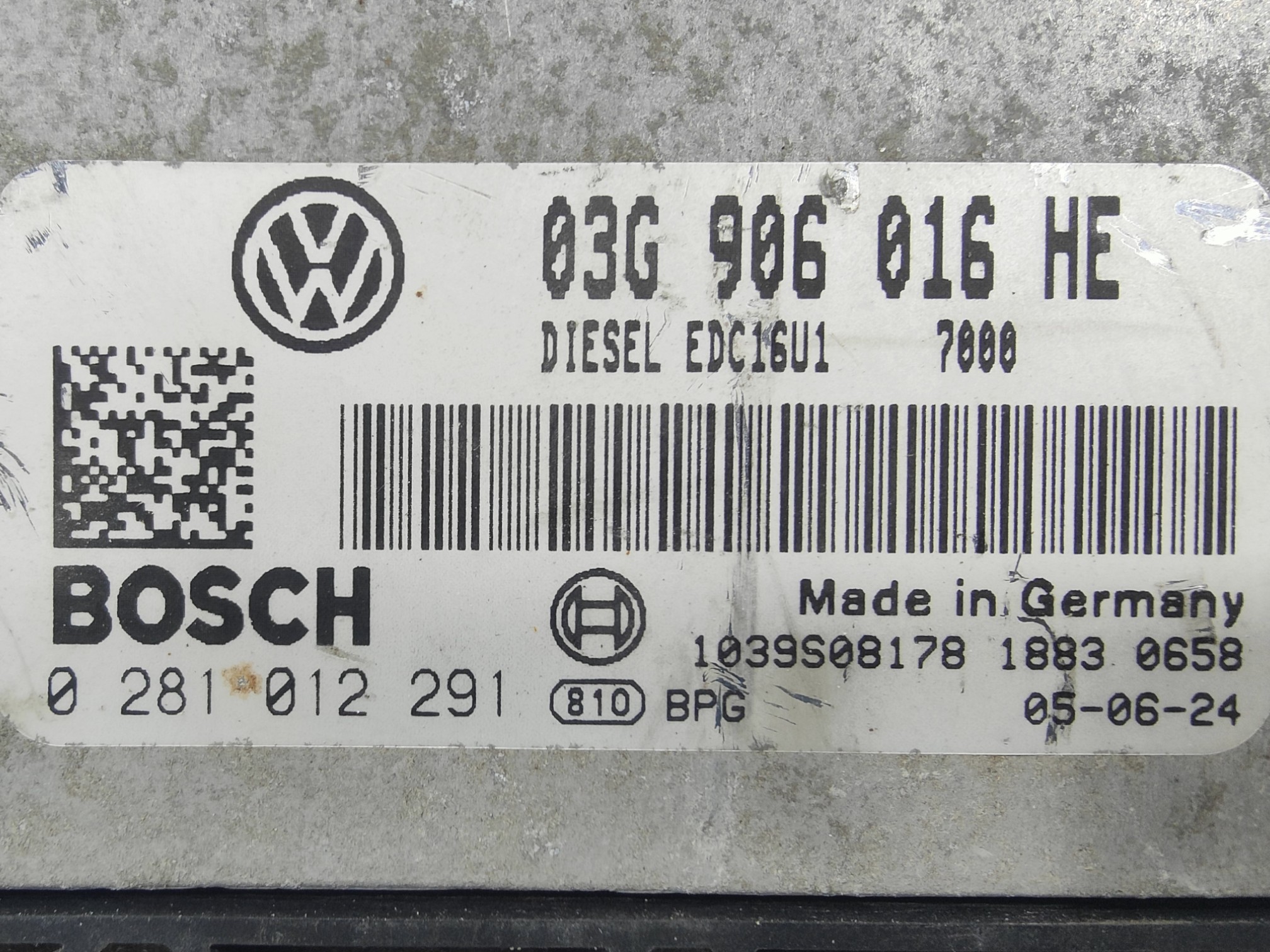 ECU de motor Seat ALTEA 2.0 TDI , Ref: 8084-K3A8