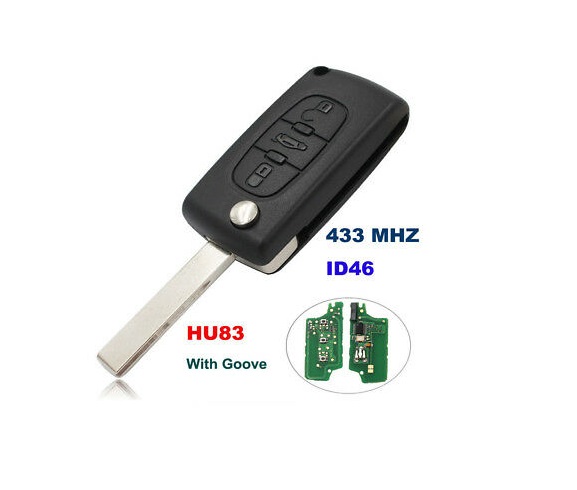 Mando a distancia con chip para Peugeot 307/308 y Citroën C4 Picasso/C4