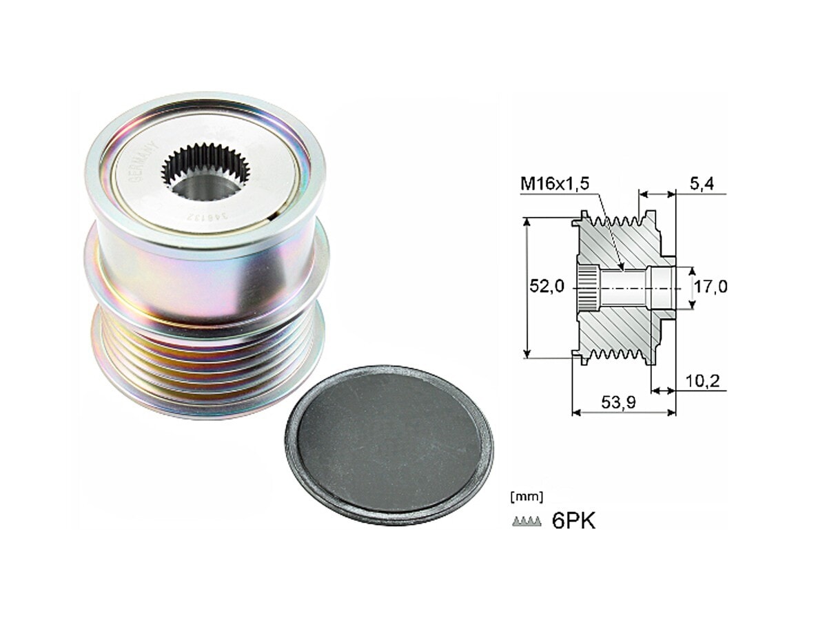 Polea Alternador Marcha Libre Audi Q2 Basic/Q3/A3/A1/A4 Seat Leon Sc Volks Tiguan/Golf/New Beetle 13-25