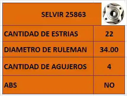 MAZA RUEDA DEL GM CORSA-MERIVA-MONTANA (22 E