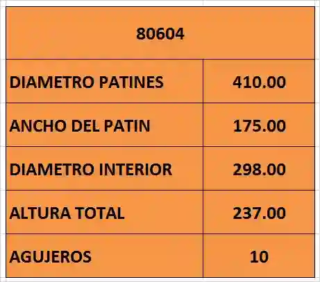CAMPANA FRENO 410mm 10 AGUJEROS TRA MB 1313 OM352