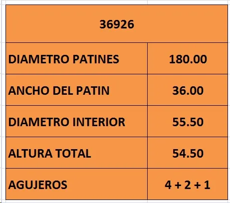 Campana de freno trasera