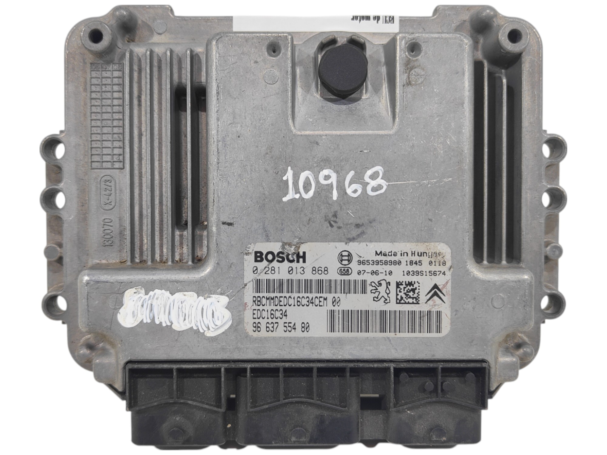 ECU de motor Peugeot 207 1.6 HDI 2007, Ref: 10968-K3B9