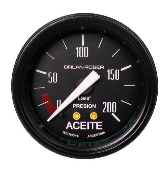 MANOMETRO PRESION DE ACEITE ESCALA: 0-200 LBS/PUL