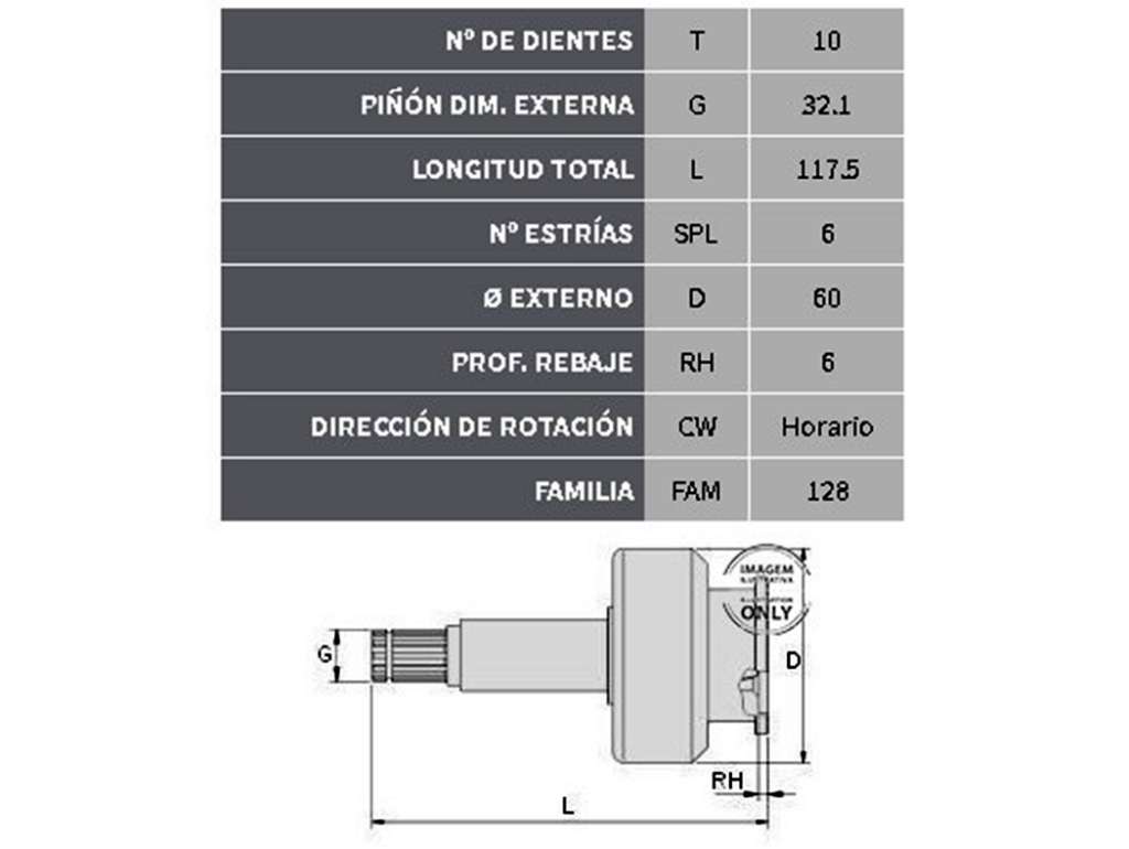 Impulsor de arranque 17D/6E
