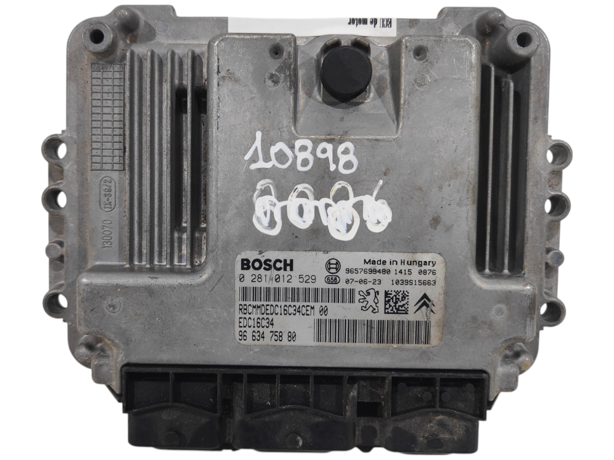 ECU de motor Peugeot 207 1.4 HDI 2007, Ref: 10898-K3B6
