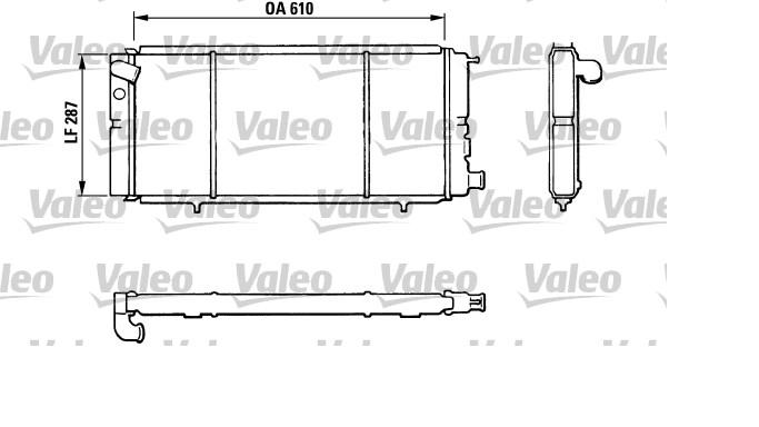 RADIADOR AGUA MOTOR PEUGEOT 205 PANEL LARGO VALEO [VALEO]