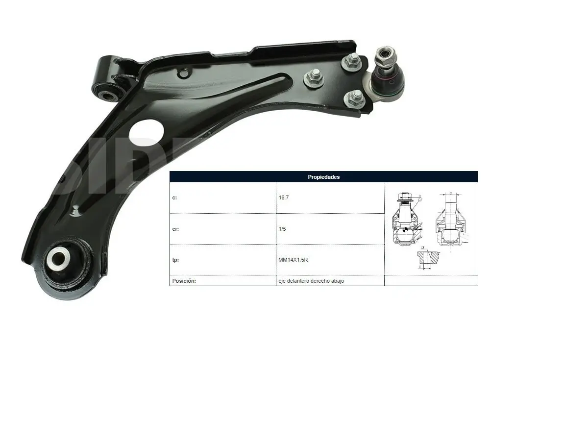 Parilla Suspension Del Citroen Berlingo Opel Combo Peug Partner 19-25 Der
