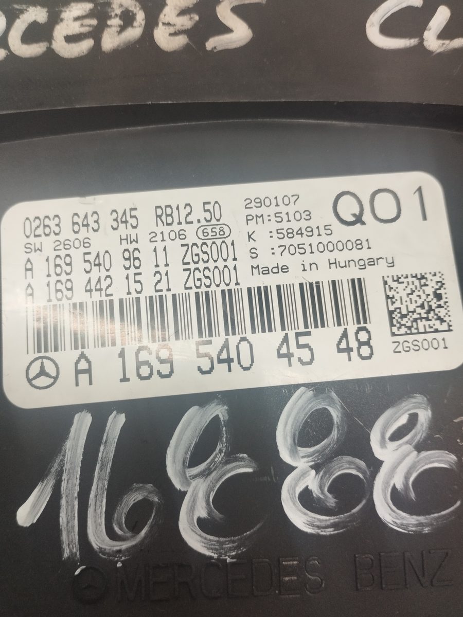 Tablero de Instrumentos Mercedes-Benz Clase B (W245) 2005-2011 A1695404548