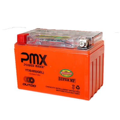 Batería de moto tipo YTX9-BS, 9 Amperios-hora, tecnología de gel