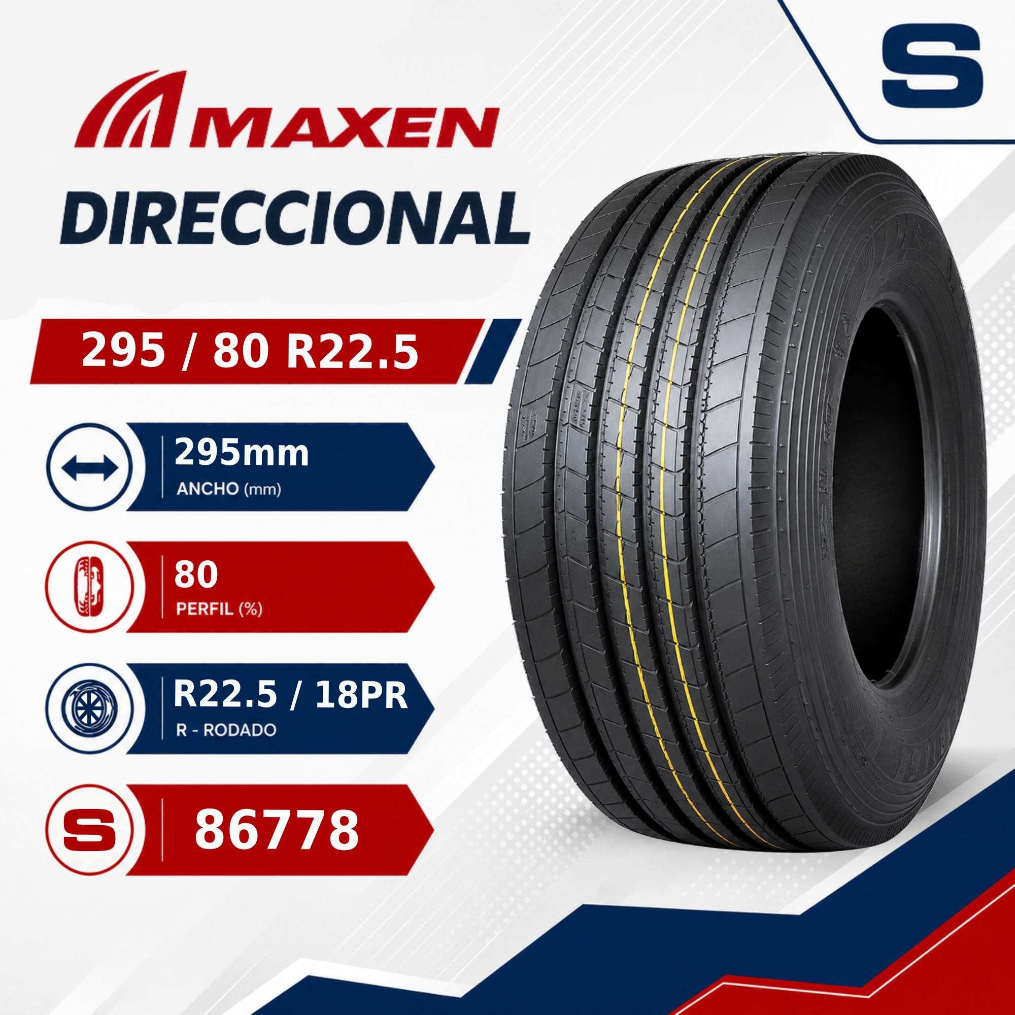 NEUMATICO 295/80 R22.5 18PR DIRECCIONAL VANLUSTONE