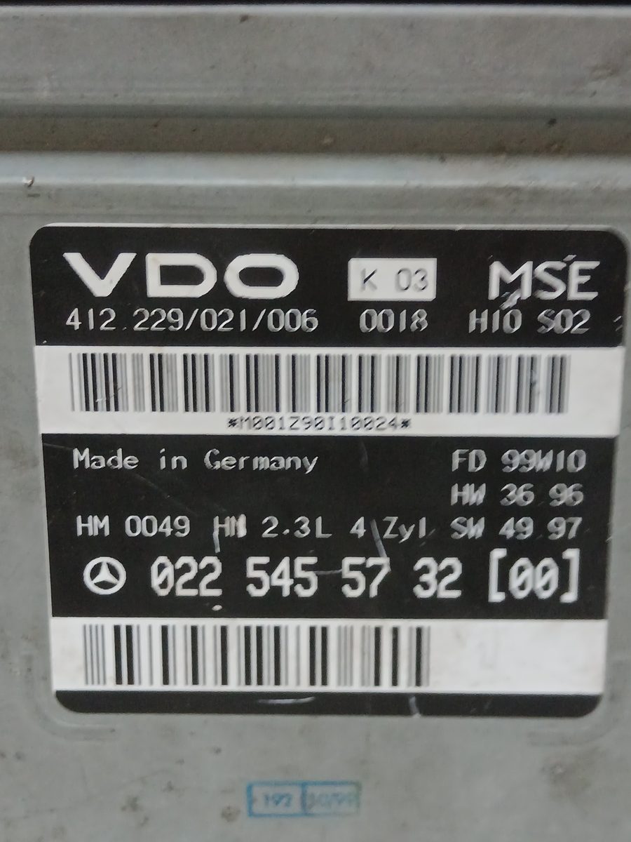 Centralita Motor Uce Mercedes-Benz Clase M (W163) 1997-2005 2.3 16V CAT 0225455732