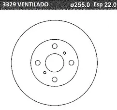 DISCO FRENO (255mm) DEL TOYOTA COROLLA 93 BREME
