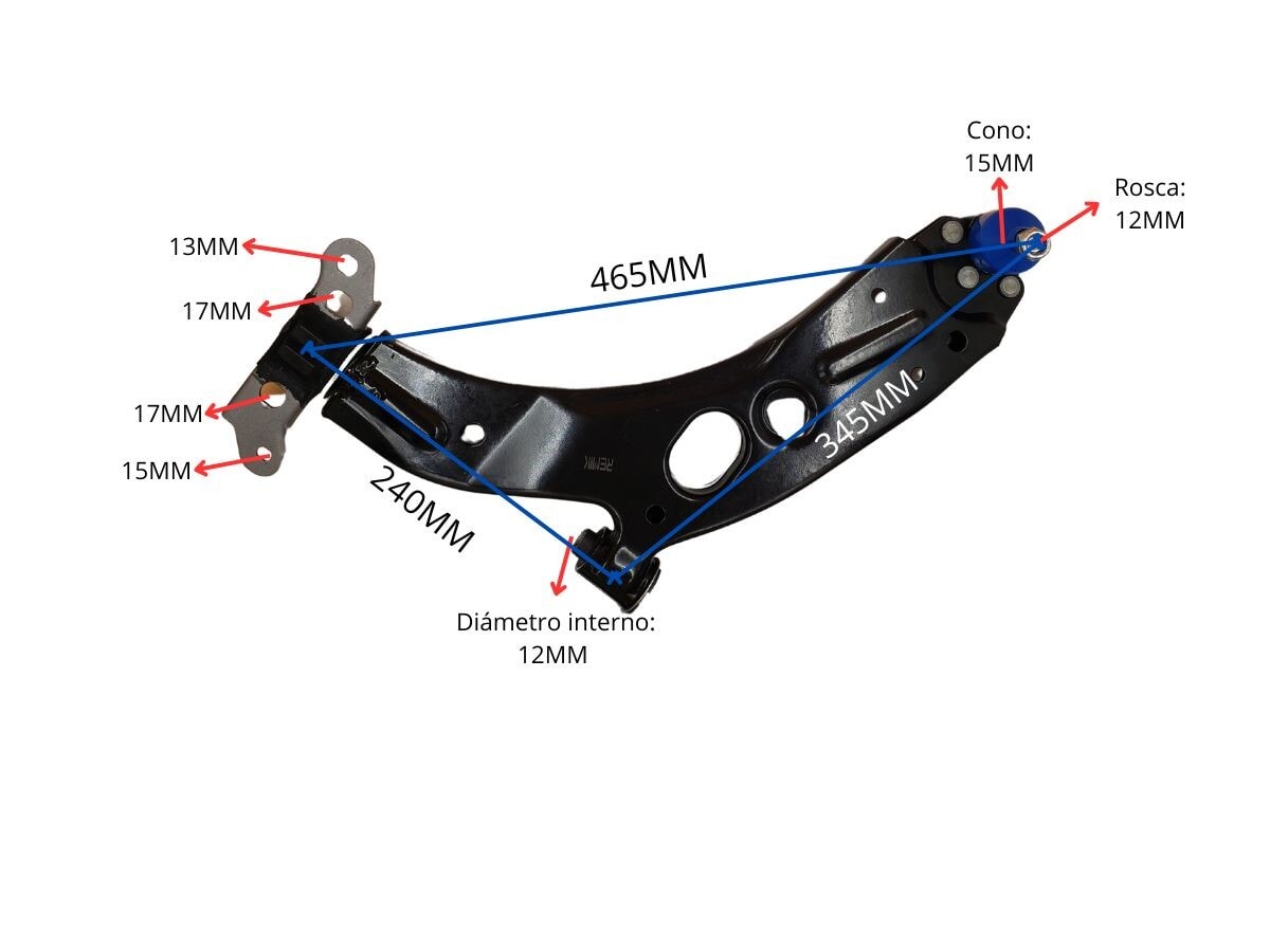 Parilla De Susp Del Fiat Palio/Siena/Uno Way / Uno Evo Modelo Nuevo / Uno Attractive 04-25 Izq