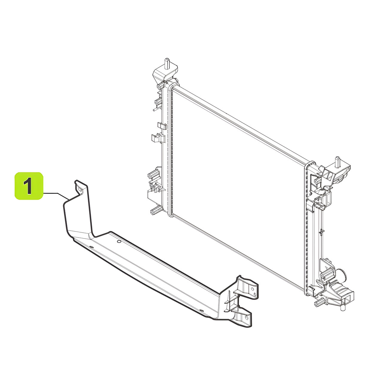 SOPORTE INF. APOYA RADIADOR -ORIGINAL