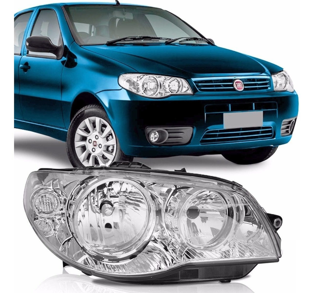 Semioptica Derecha Fiat Siena 2004 / 2008 ELX Fase 2  Siena 2009/ Fire ( taxi )