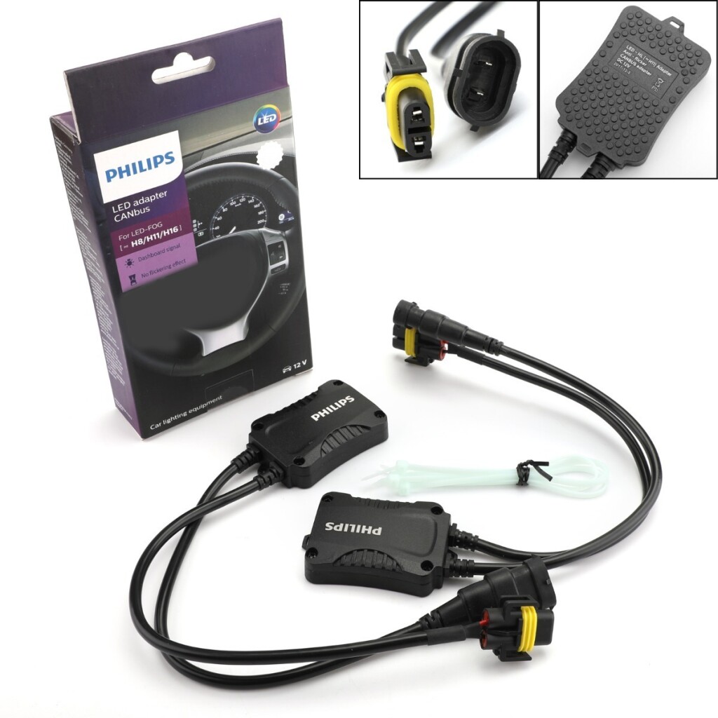 Adaptador CANBUS con chicote para lámpara LED H8, H11, H16
