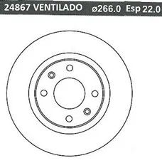 DISCO FRENO (266mm) DEL CITROEN-PEUGEOT BREME
