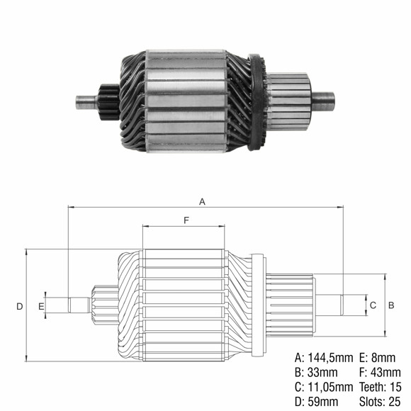 INDUCIDO 12V CHEVROLET S10/BLAZER (145X59X15)