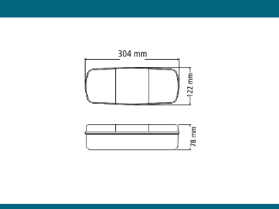 FAROL BAIML 1300 TRAS. RECT. TIPO MBENZ